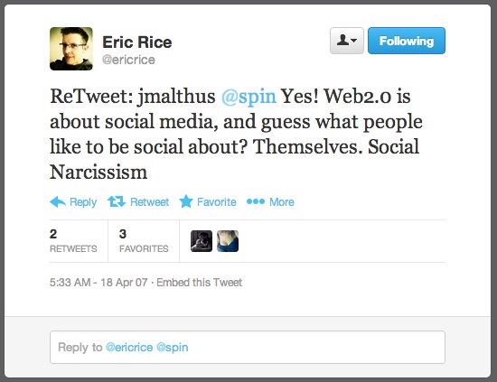 Twitter _ ericrice_ ReTweet_ jmalthus @spin Yes! ...